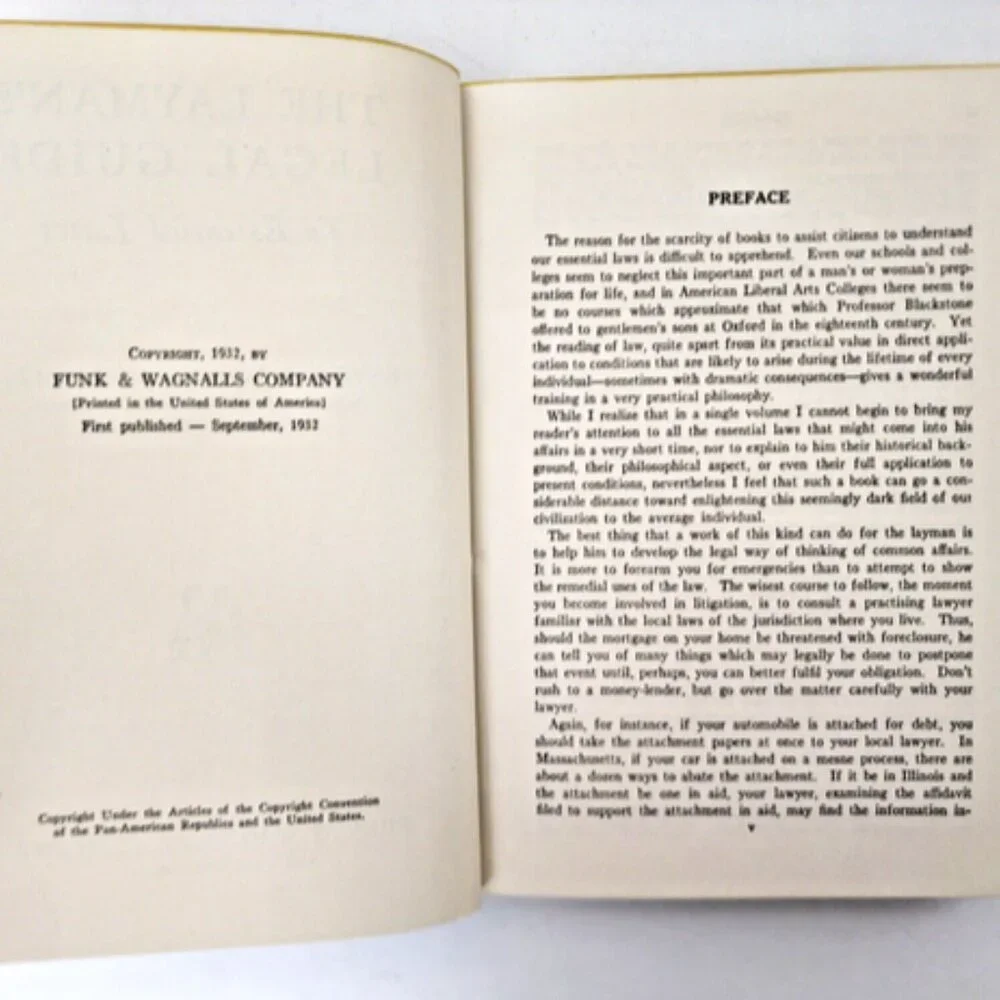 The Layman's Legal Guide to Essential Laws 1932HC by Francis W Marshall